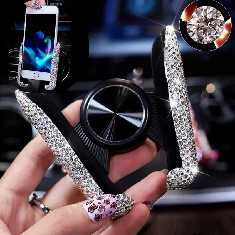 Phone Accessories Android - NEW Car Phone Holder Diamond Crystal