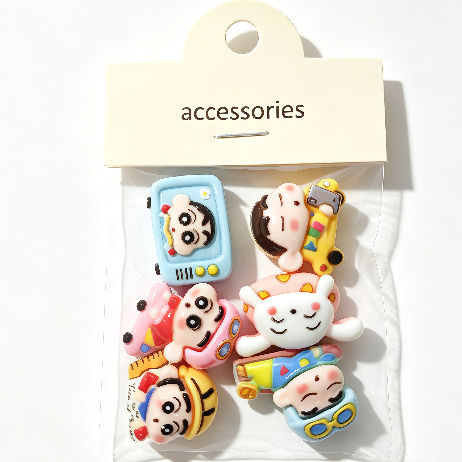 Phone Accessories Doll - Kawaii Crayon Shin-chan Resin Accessories Decorative