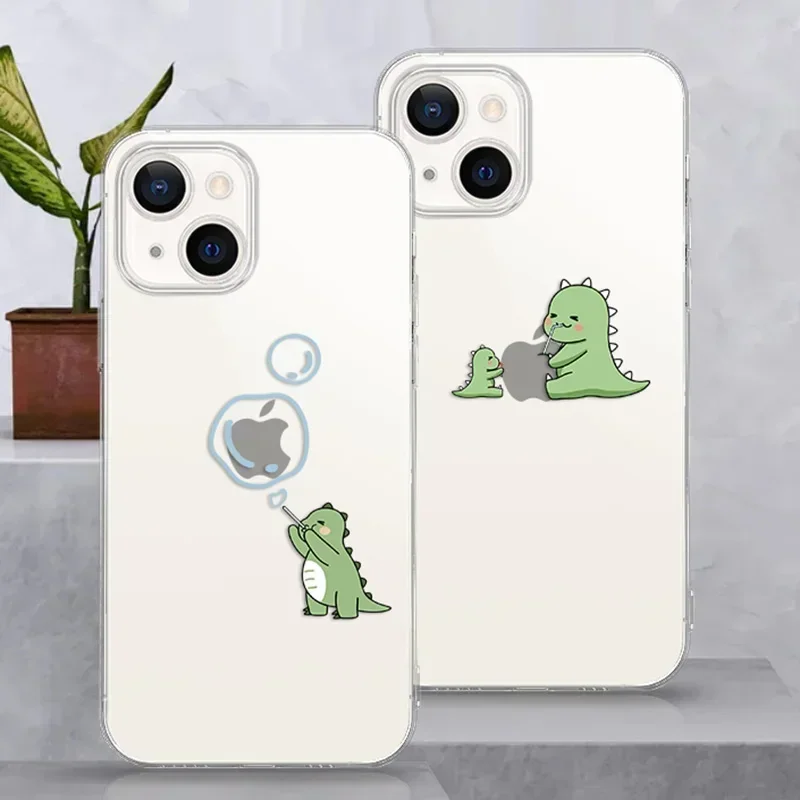 Phone Accessories From China - Cute Bubble Dinosaur Cherry Lovers Couple