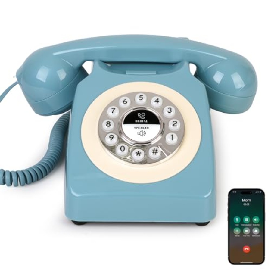 Retro Handset Phone - Bluetooth Landline Phone with Handset and
