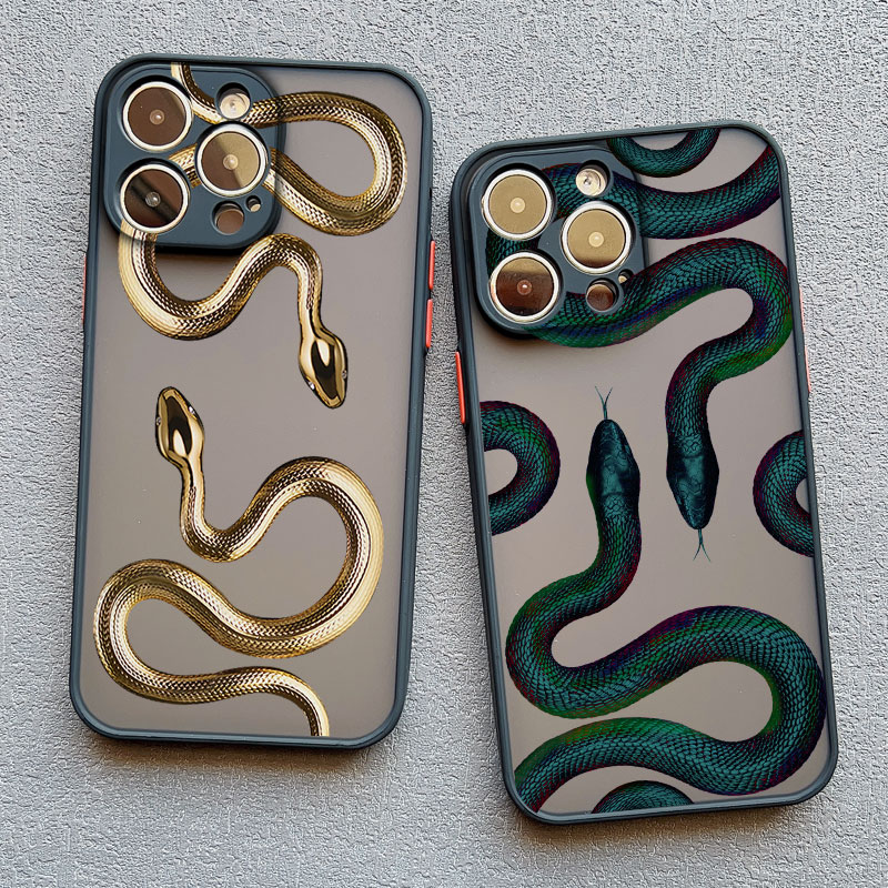 Phone Accessories From China - Luxurious Black Gold Snake Phone Case