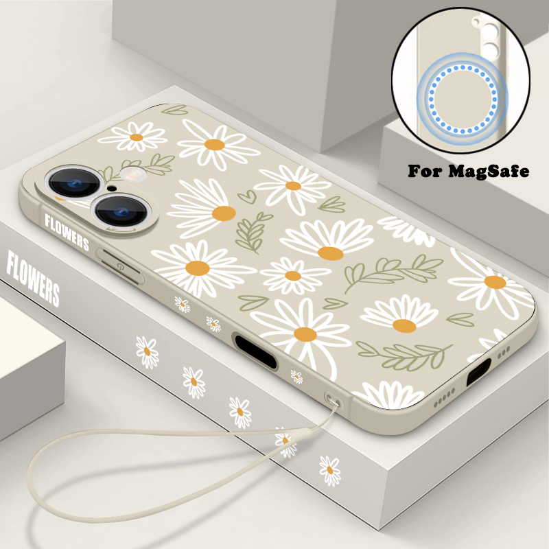 White Flowers Magnetic Case Fo - Magsafe Wireless Charger review and price