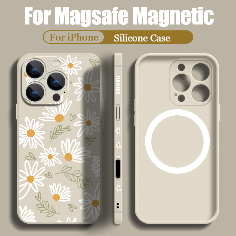 White Flowers Magnetic Case Fo - Magsafe Wireless Charger review and price