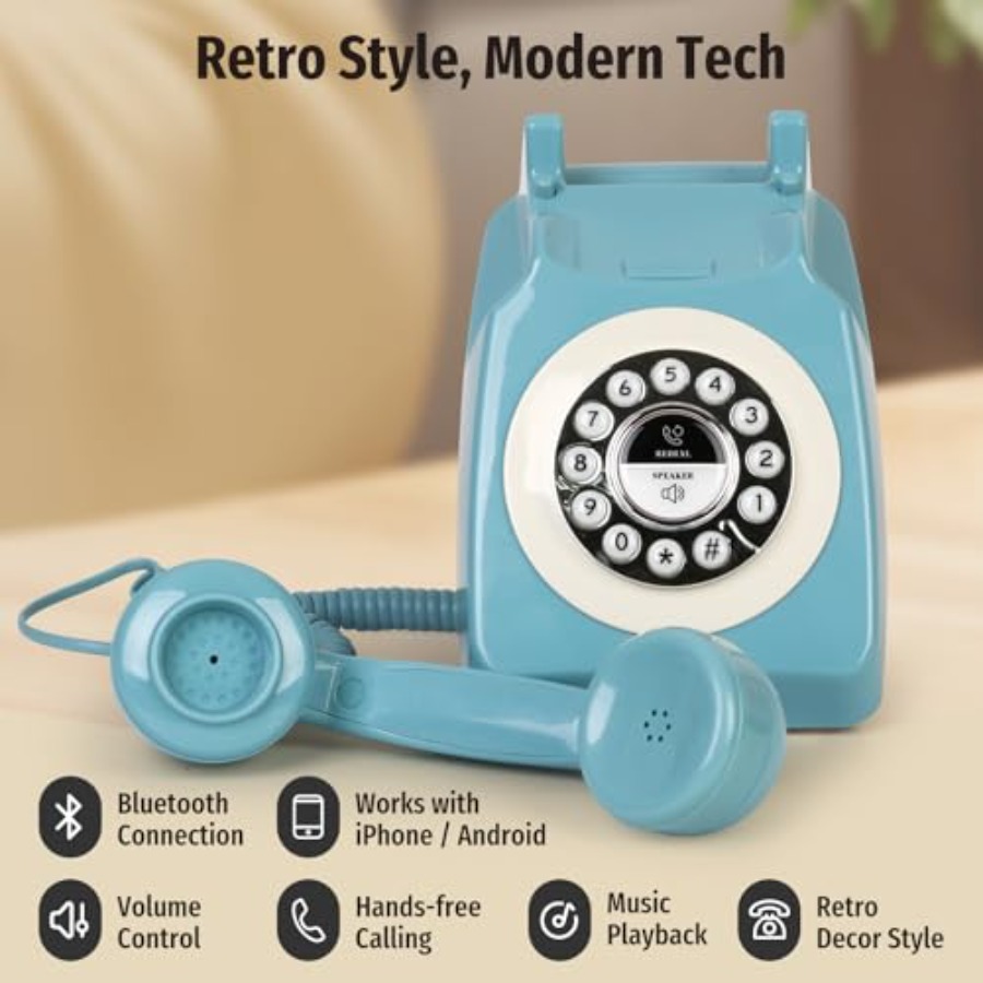 Bluetooth Landline Phone with  - Retro Handset Phone review and price