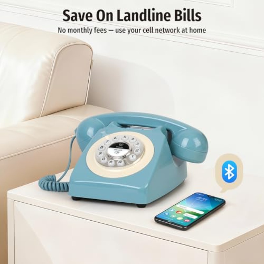 Bluetooth Landline Phone with  - Retro Handset Phone review and price
