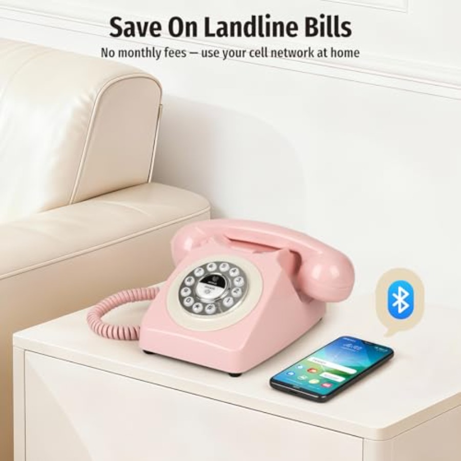 Bluetooth Landline Phone with  - Retro Handset Phone review and price