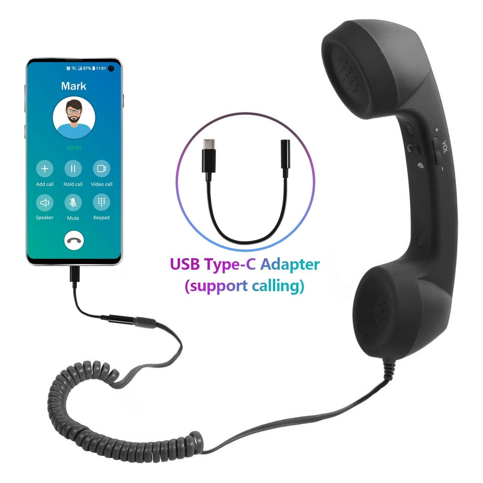 Retro Phone Receiver 3.5mm/USB - Retro Handset Phone review and price